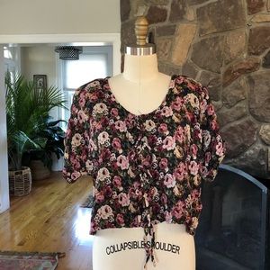 90s Floral Crop Top